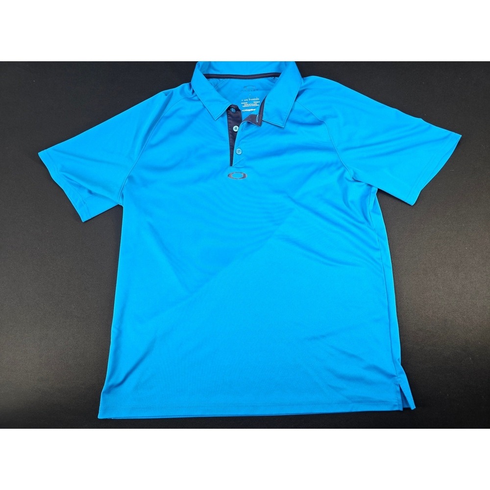 Oakley HydroLix Regular Fit Men's Blue Performance Golf Polo Shirt Size L